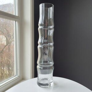 Vintage glass bamboo vase classic modern vessel